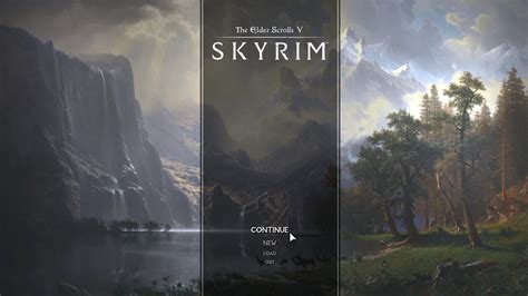 skyrim main menu